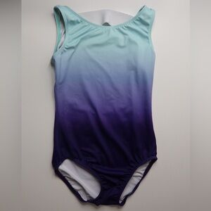 Purple and Blue ombré leotard for ballet and dancers with open back